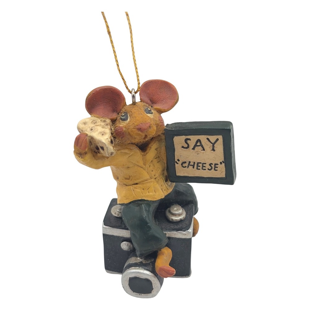 Kurt Adler Hole in the Wall Gang Mouse Photographer Ornament Say Cheese Vintage